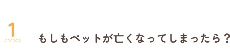 もしもペットが亡くなってしまったら？